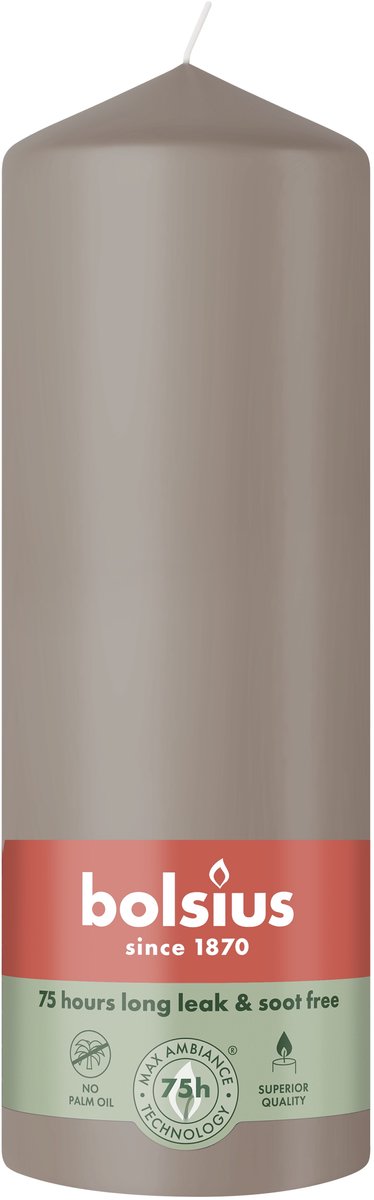 Bolsius Stompkaars 200/68 Light Taupe (1 stuk)