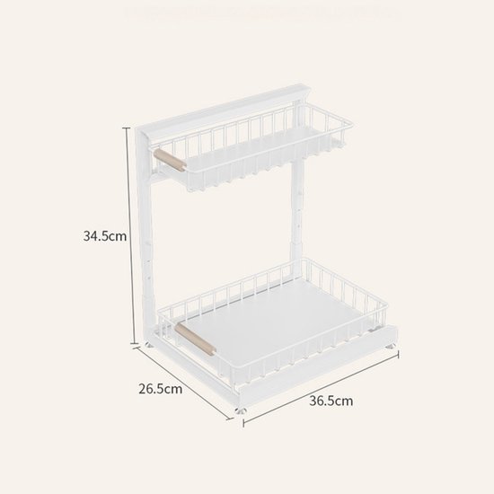 CEWROM gootsteenorganizer, 2-laags Uitbreidbare