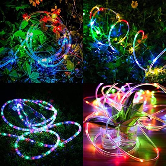Lamker 20 LED Lichtsnoer Lampions Zonne Energie 8 Modi Warm