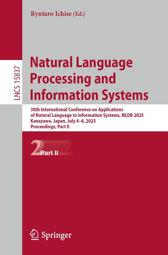 Springer Nature Proceedings Computer Science 2 - Natural Lan ... - cover