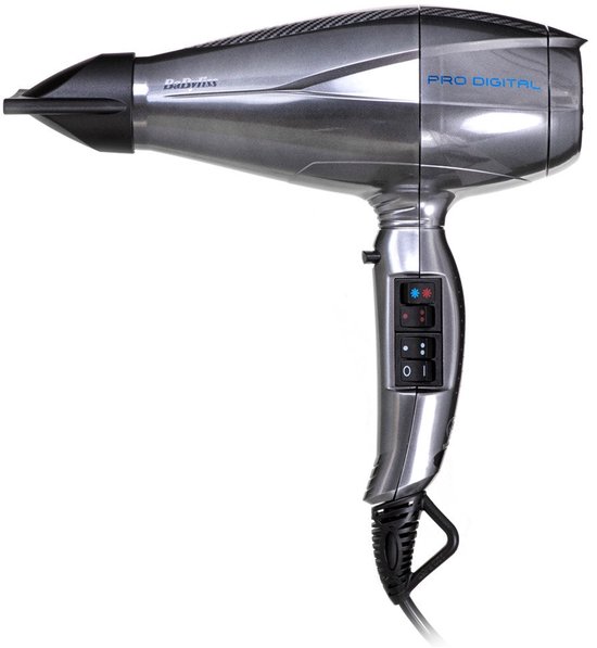 BaByliss Pro Digital Föhn 6000E - 2200W - Diffuser + 2 Blaasmonden - Digitale motor
