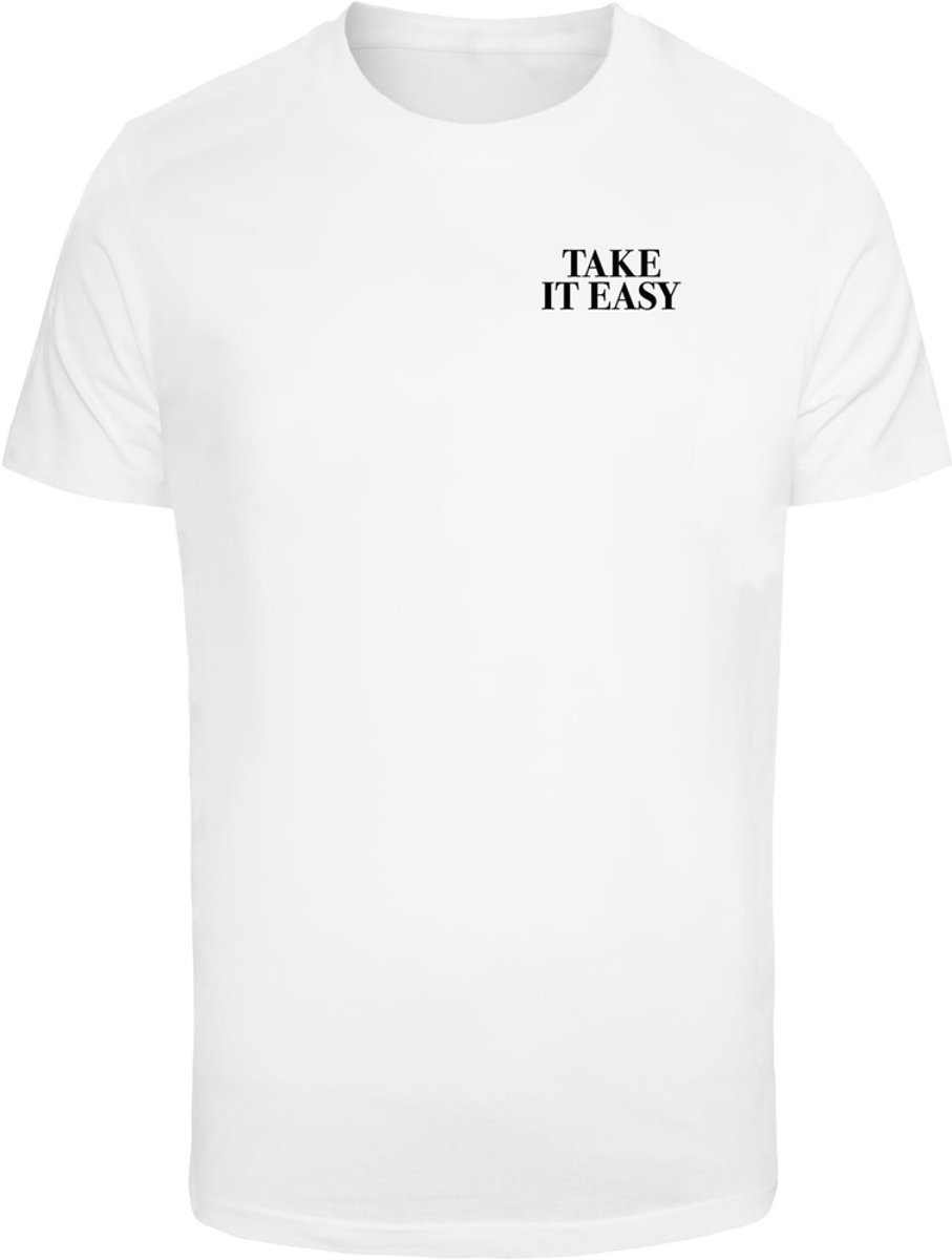 Mister Tee T-shirt Take It Easy Palm Paradise Wit