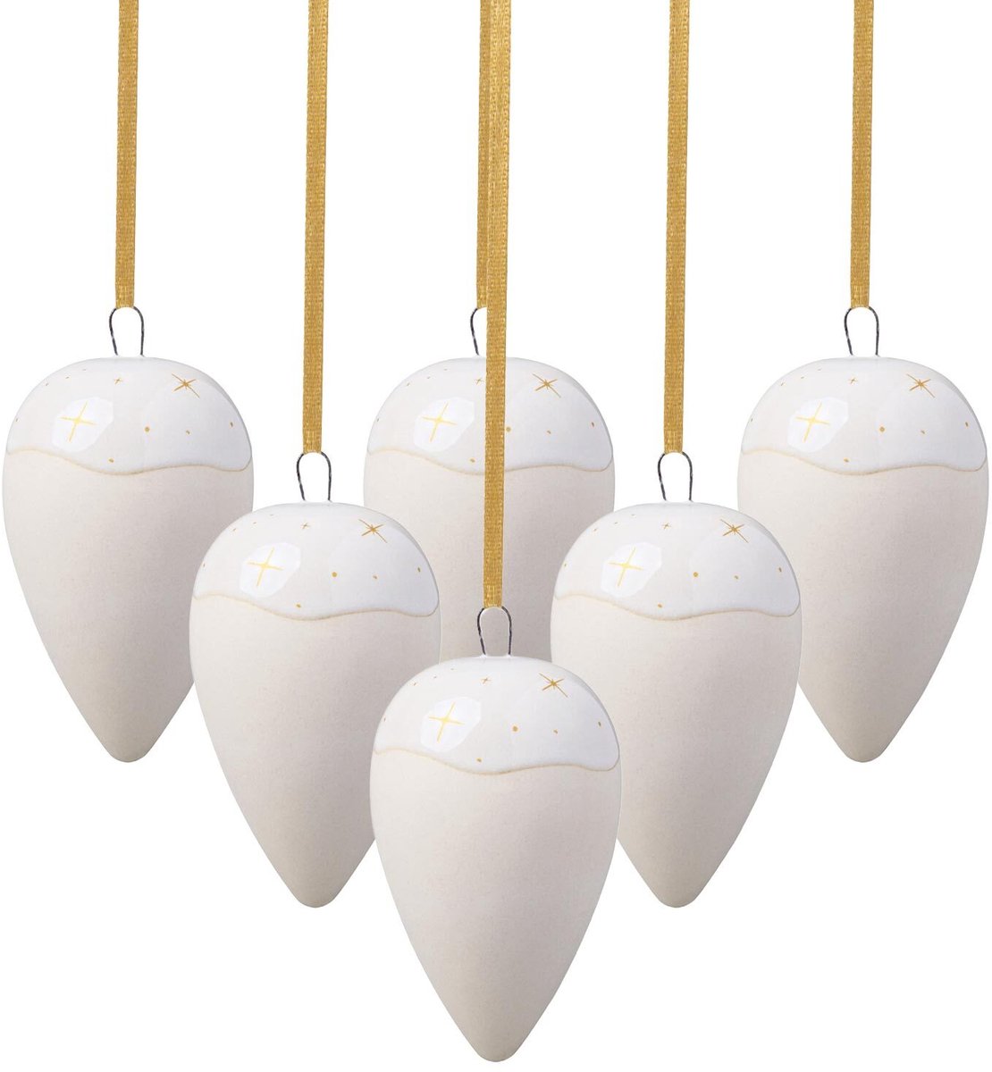 Ornamente Tropfen Winter Glow Set van 6