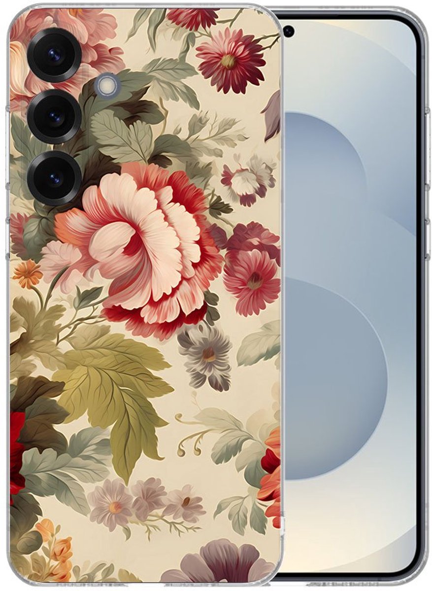 TPU Hoesje Samsung Galaxy S25 Plus - Bloemen Backcover