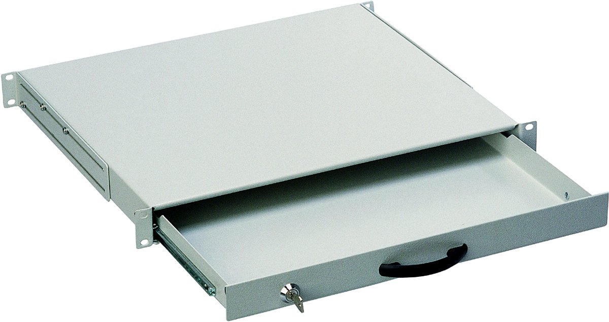 Digitus DN-19 KEY-1U, Rekschap, Grijs, Staal, 25 kg, 1U, 48,3 cm (19")