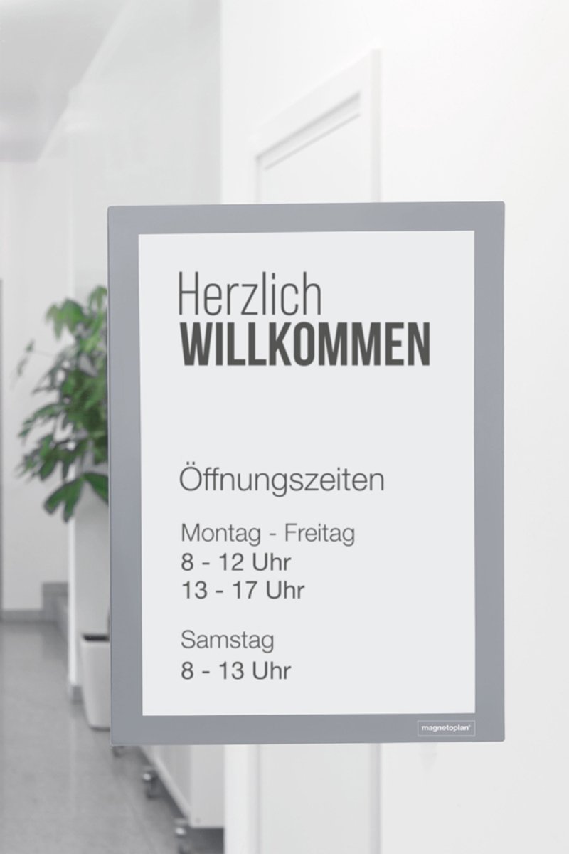 Magnetoplan magnetische infolijst A4, grijs
