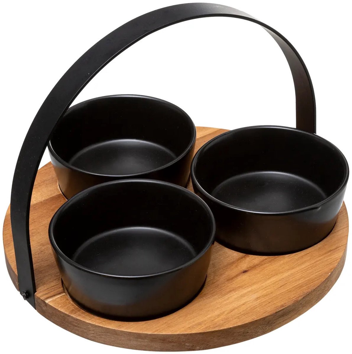 Secret de Gourmet Acacia Snack Set - 4 stuks, Zwart