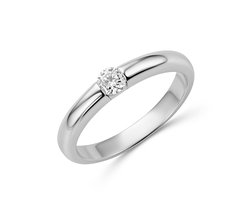 Miore Zilveren Ring dames met een moissaniet in 925 Zilver, Hypoallergeen Ring - Handgemaakte Solitaire verlovingsring - Maat 50