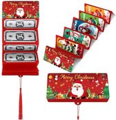 Kerstgeld- of cadeaukaarthouder met 10 vakjes - Verrassing, Kerstmis, Kerstcadeau, Kaarthouder, Kerstgeldcadeaus Verrassing, Geld envelop - voor de kerstvakantie