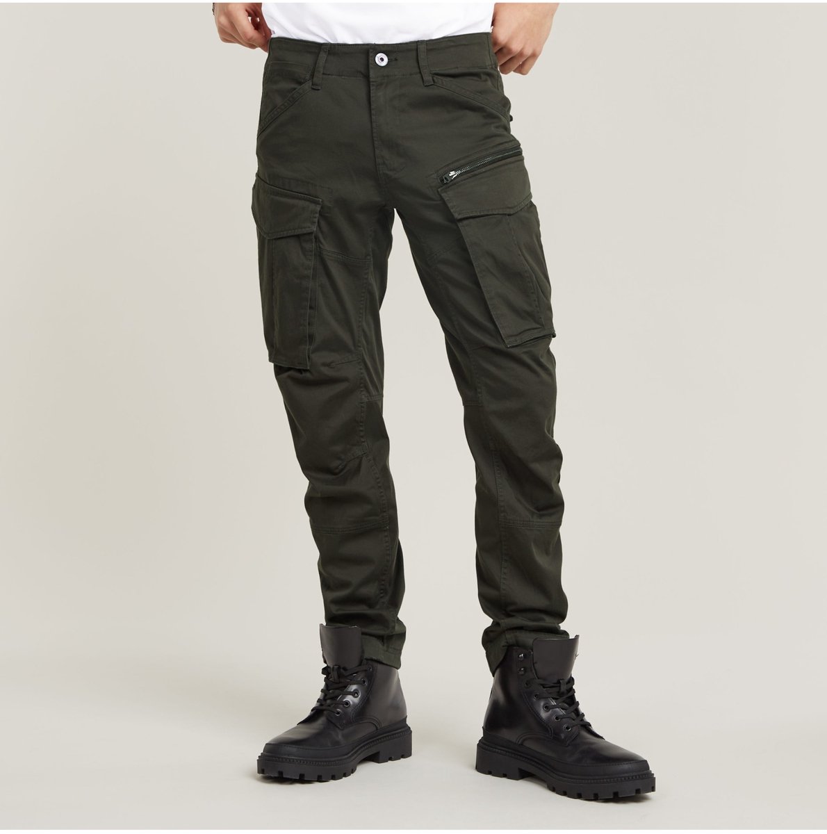 G-Star RAW Heren Cargo Broek ROVIC ZIP 3D STRAIGHT TAPERED tapered 36W 30L Volwassenen Raven