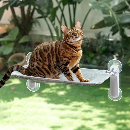 Vensterhangmat voor katten zwart 66x40x2,5cm