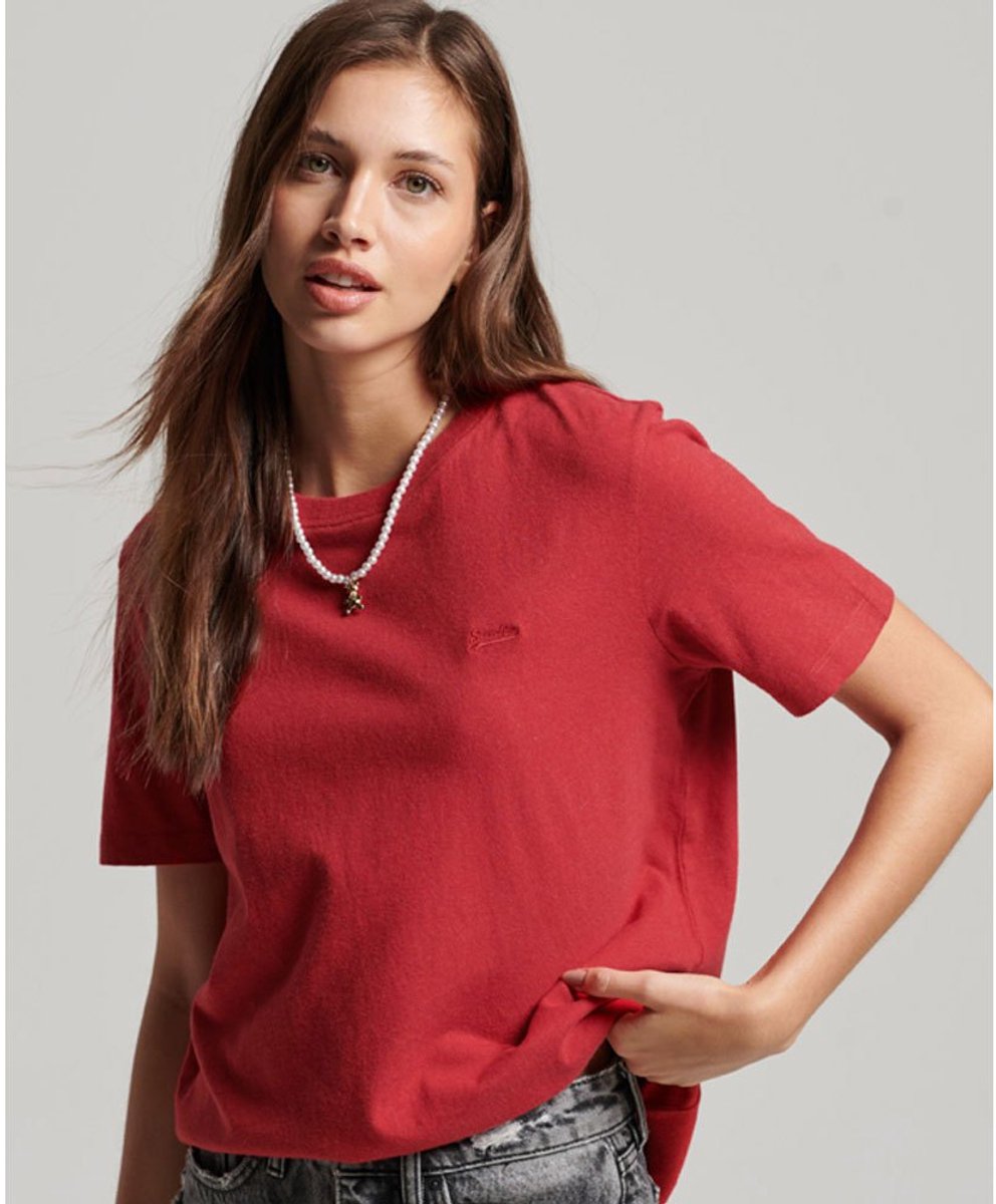 Superdry Vintage Logo Embroidered T-shirt Met Korte Mouwen XS Vrouw Rood