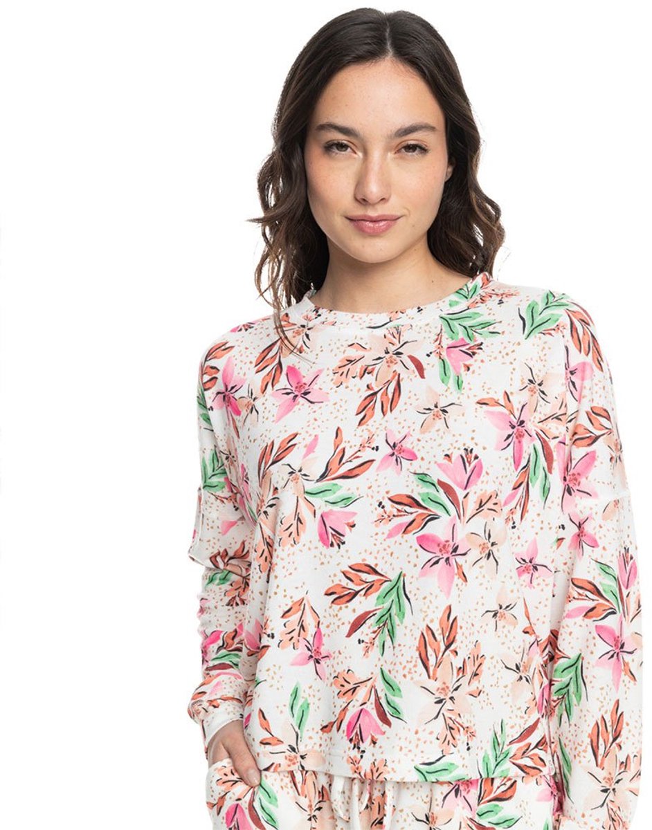 Roxy Currentmoodcrew Sweatshirt Veelkleurig XL Vrouw Wit
