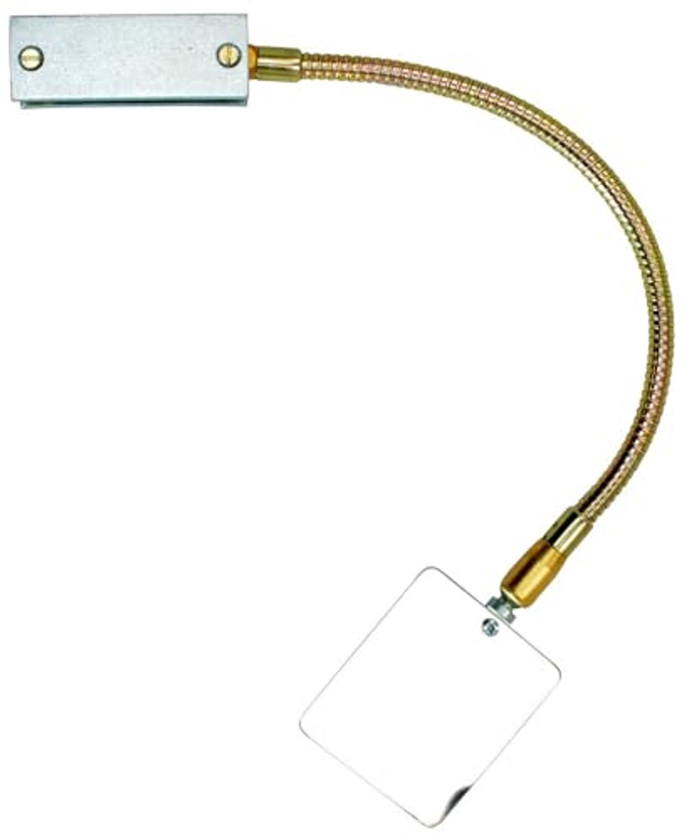 Lasspiegel met magnetische voet en flexibele metalen slang 80x70x1 mm