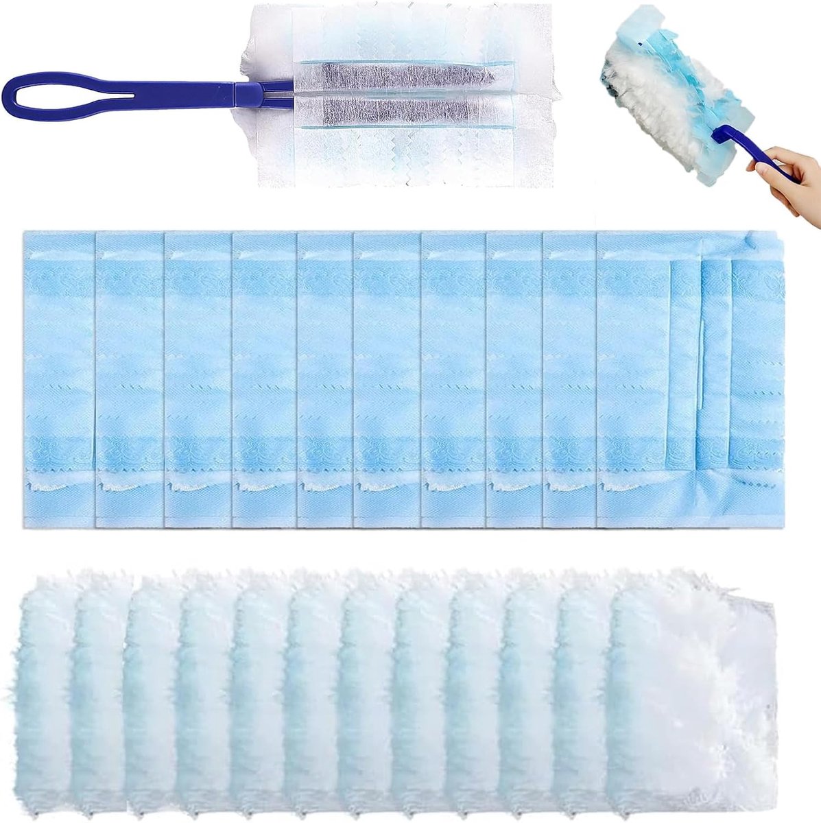 20pcs Dust Magnet Navulset - 1 Duster - Vloerwisser - Compatibel met Dusters - Absorbeert