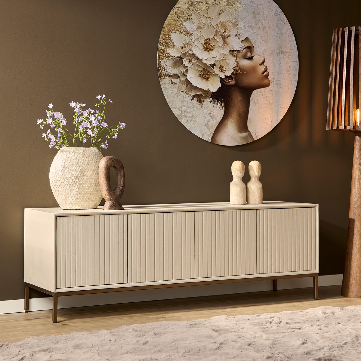 Starfurn Tv meubel Madison - Beige - 45x165x55 cm