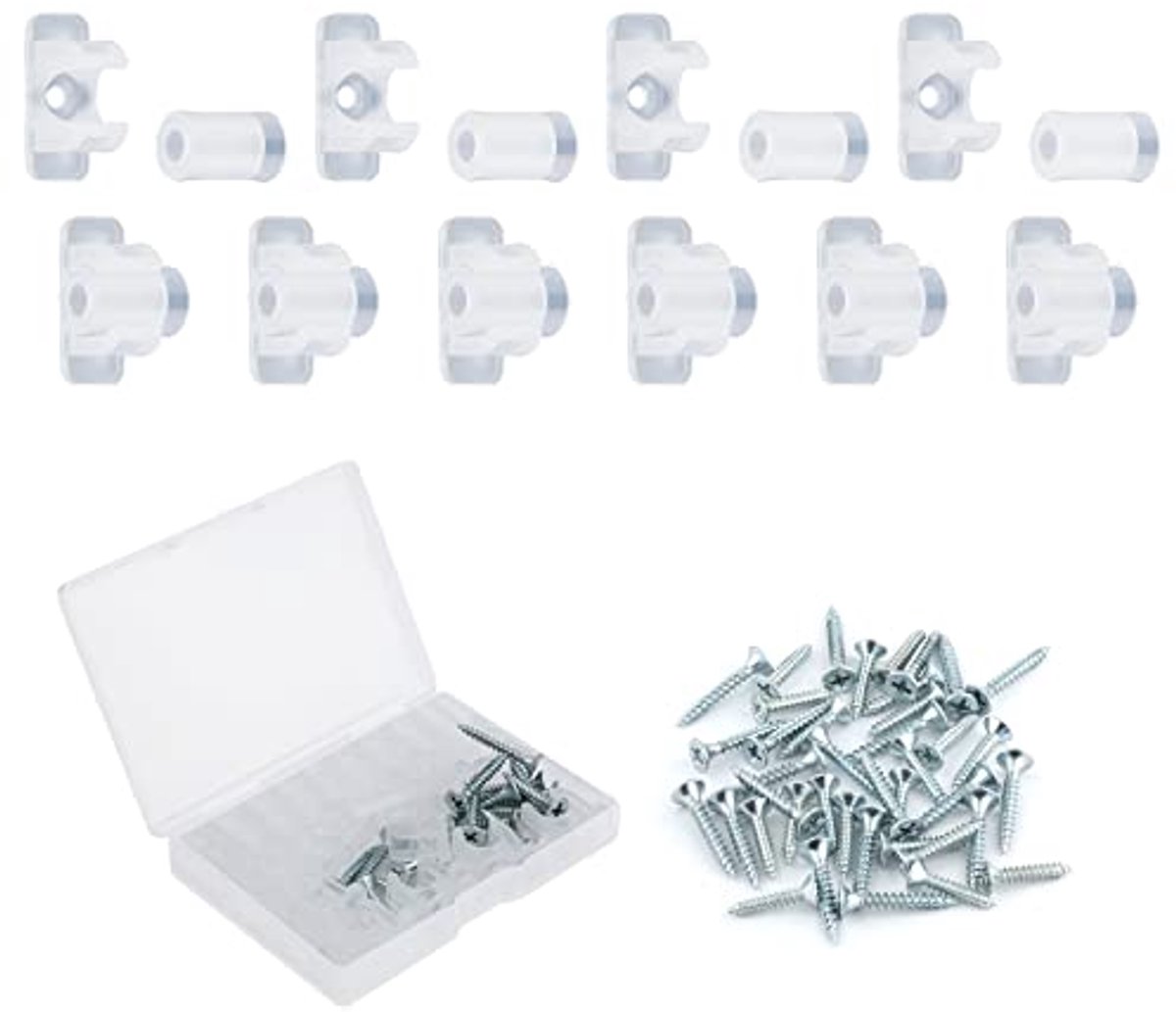 10-delige set voor frontpanelen van kasten - Acrylic clips voor ladefronten