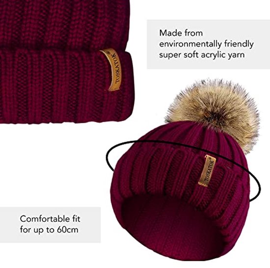Wintermuts met Klep - Zwart (Jeans) - Mutsen