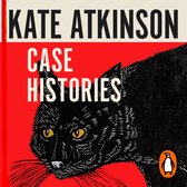 Boekomslag met zwarte kat en rode achtergrond. Titel: "KATE ATKINSON CASE HISTORIES".