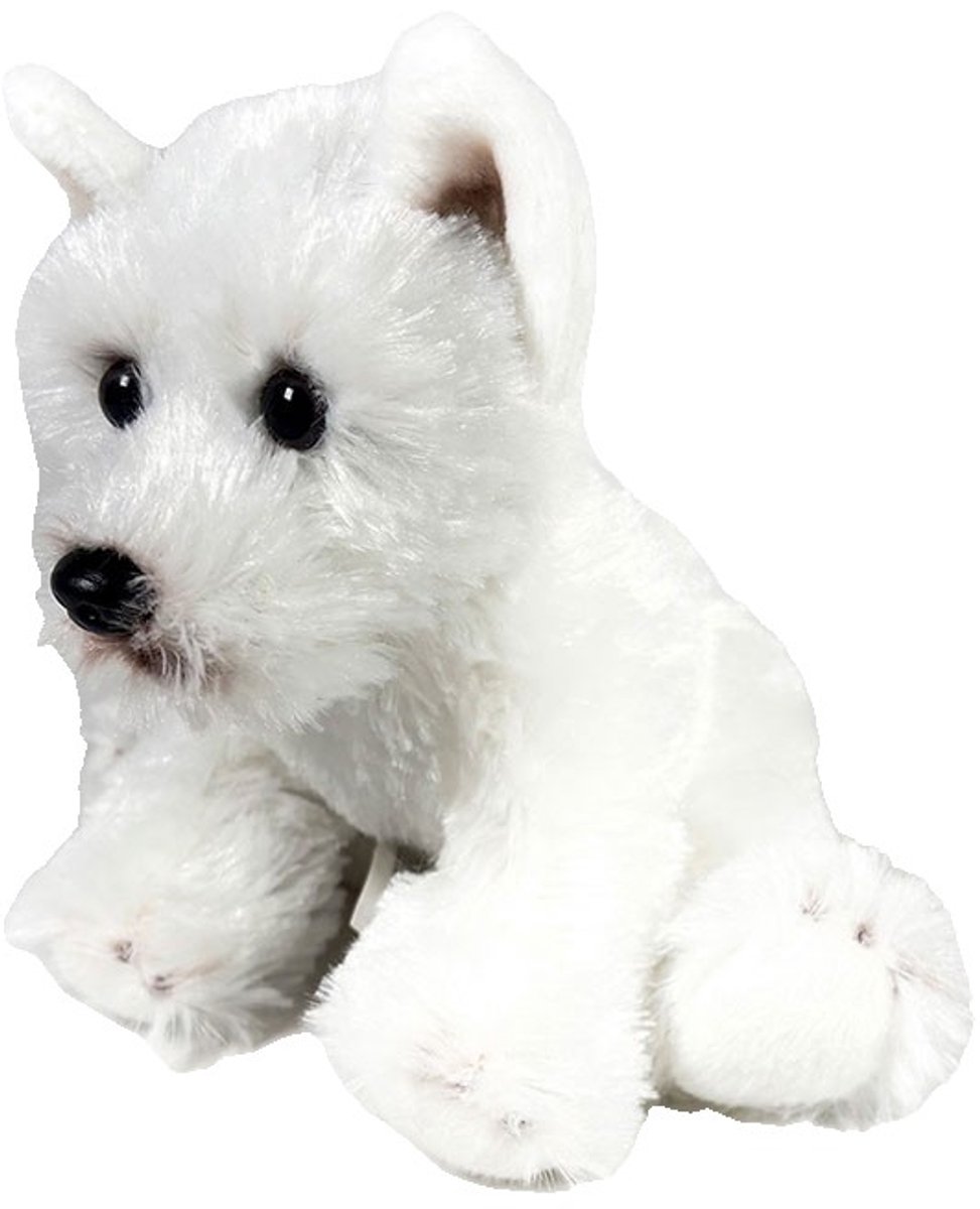 Bocalan Zittende Westie Terrier Knuffel 12 Cm Veelkleurig