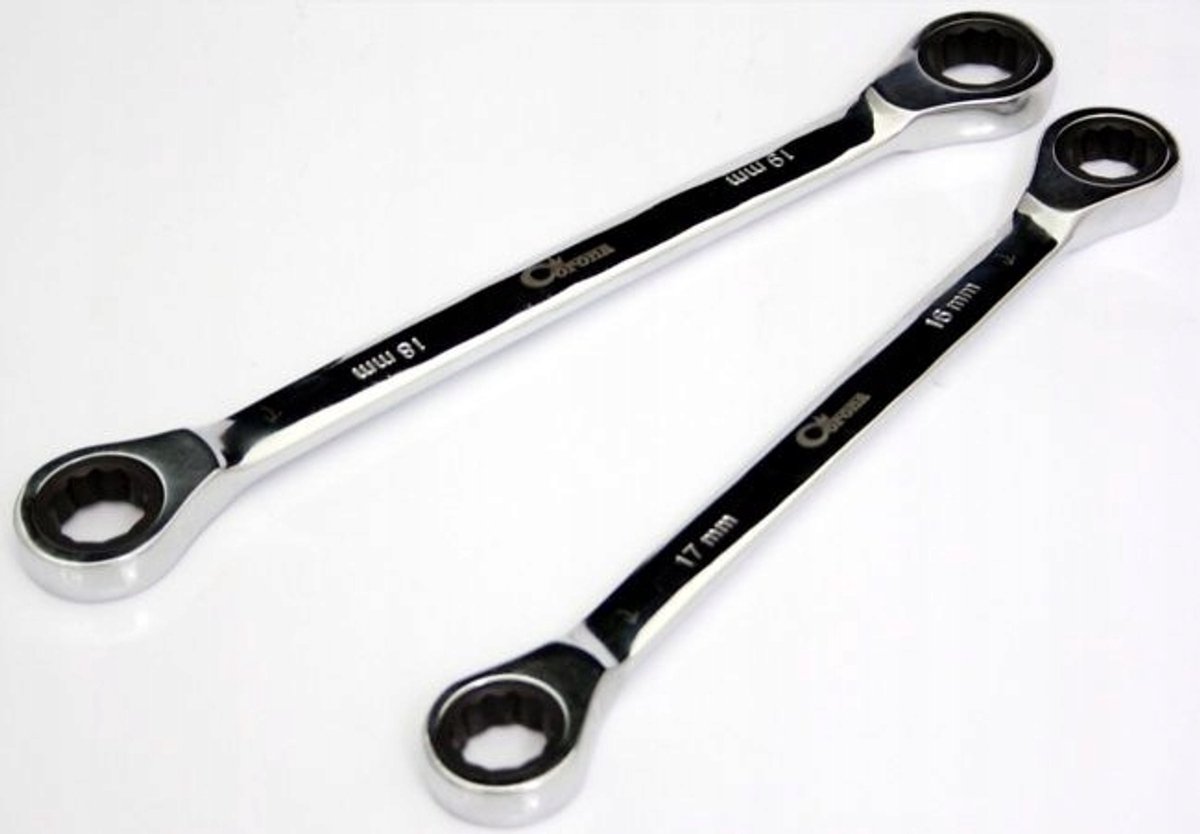 Ringsleutelset met Ratel - 6 Delig - Chrome Vanadium