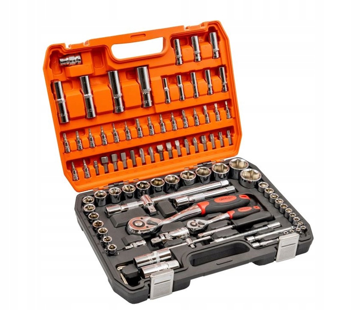 Grosley 94-delige doppenset 1/4" & 1/2" - CrV Staal