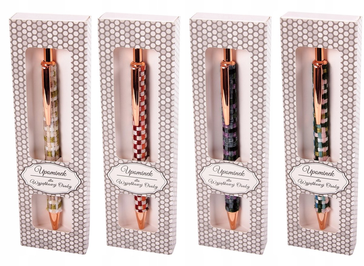 Cresco Fashion Gift Box Balpen - Blauw, Roze Goud