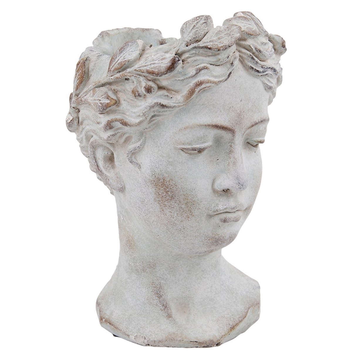 Betonnen Madonnadonk: Grijze Hoofd Pot, 26x13cm