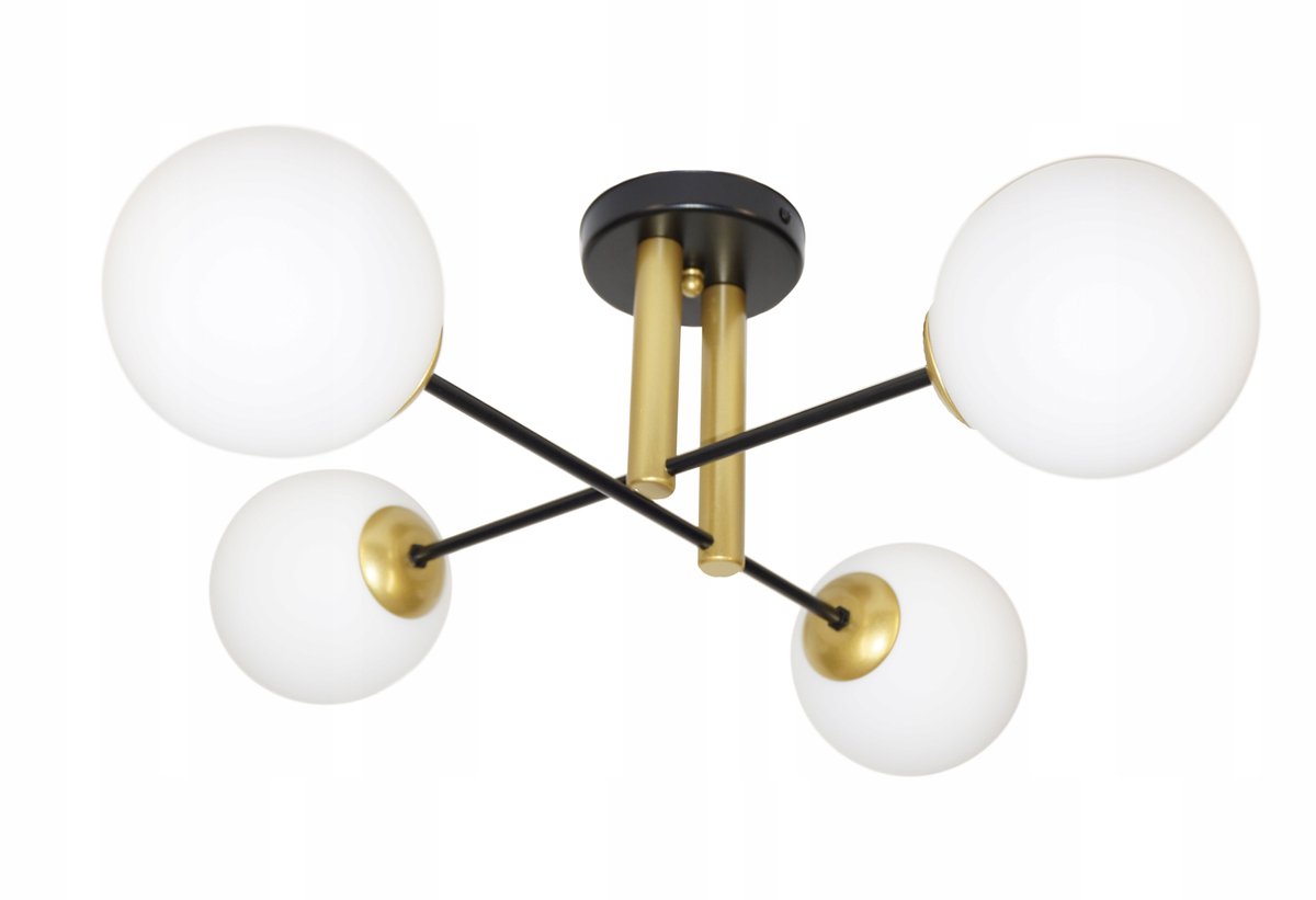 BY4-cz/zl Hanglamp LED E14 Metaal Zwart/Goud - Veel Licht