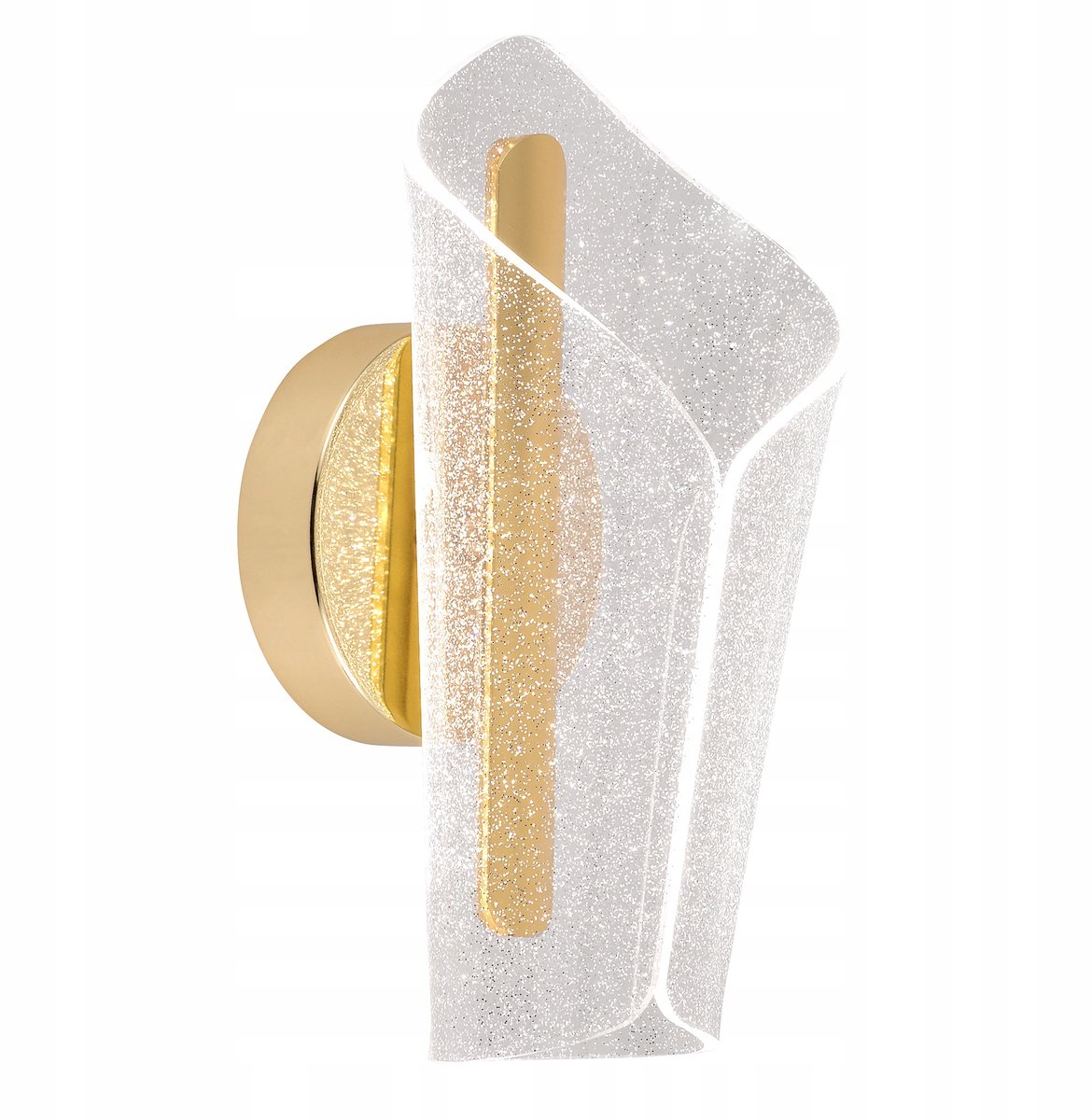 Gouden LED Wandlamp G030-W met Brokaat Effect - Stijlvol en Sfeervol
