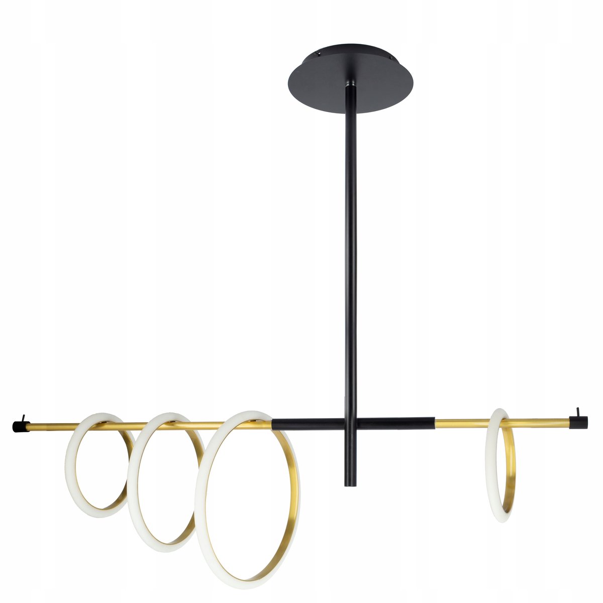Moderne LED plafondlamp Ring Zwart Goud 56W
