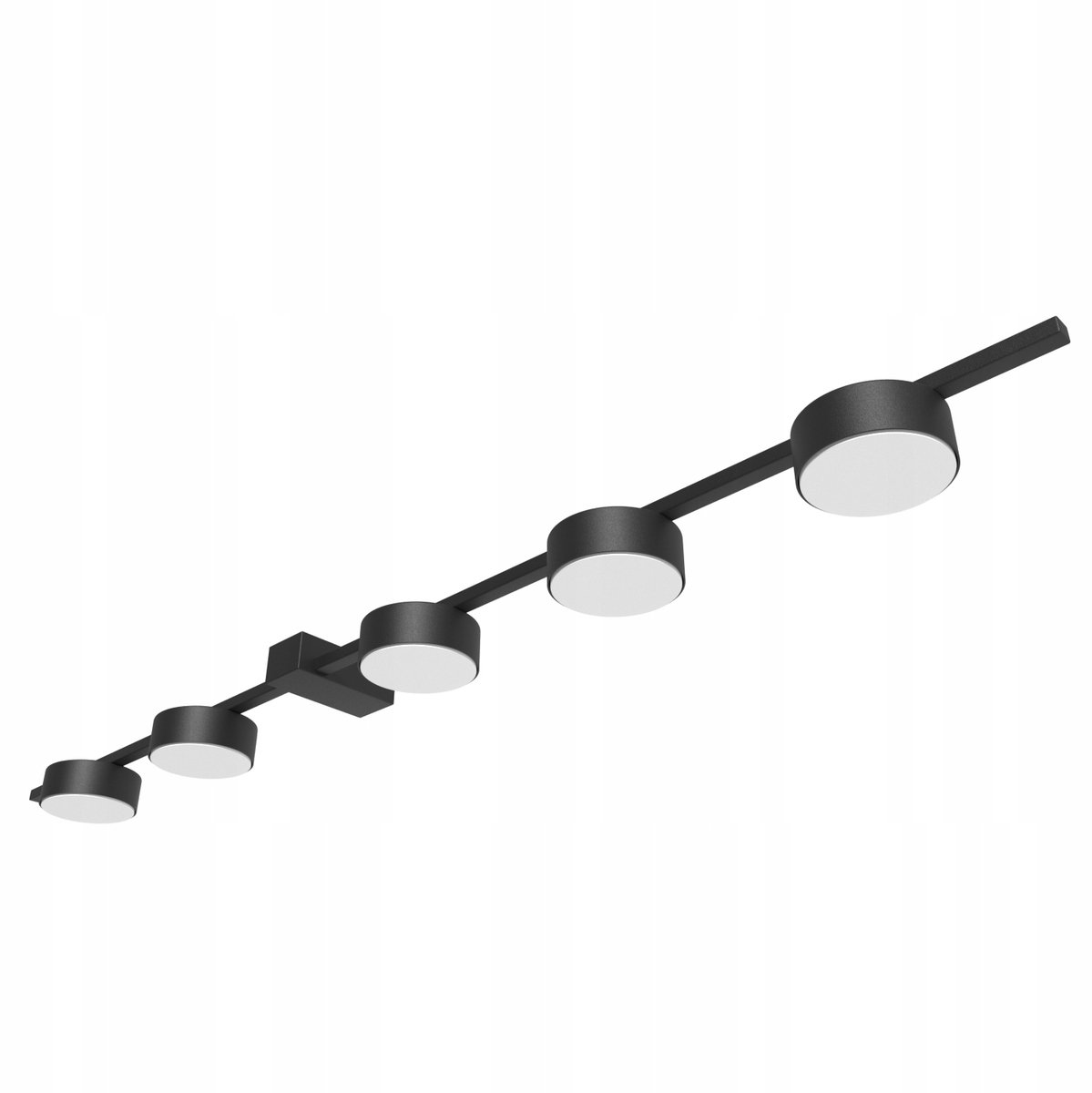 Zwarte Plafondlamp Spot 5x GX53 Aluminium Modern