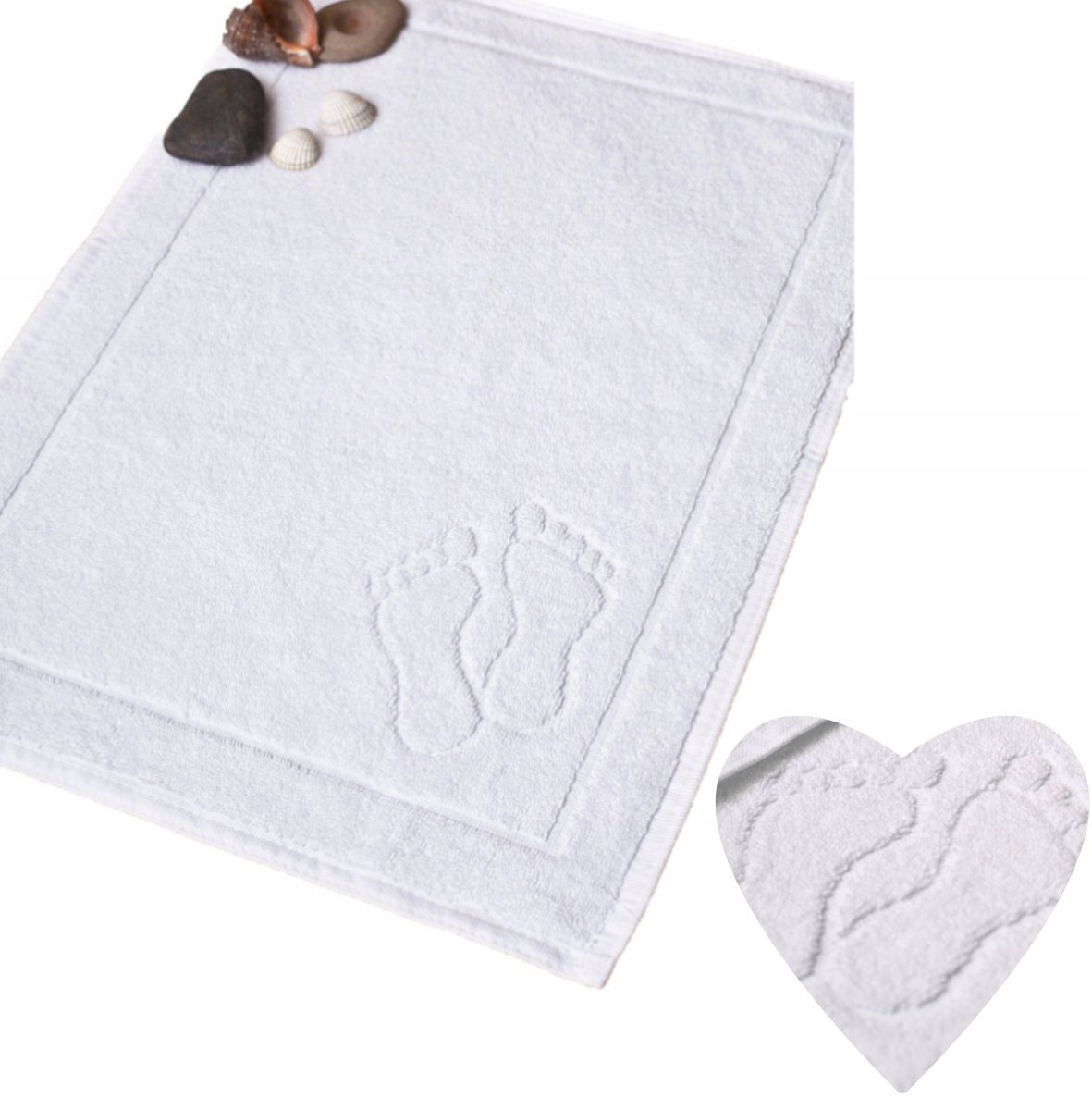 Luxe Katoenen Badmat 35x50cm Wit - Hotelkwaliteit