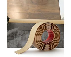 Vloerovergangsstrip - Zelfklevende vloerbedekking - 5 cm breed - Vinyl vlakke scheidingswand - Laminaatvloer - Elegant houtnerfontwerp - Voor het opvullen van vloeropeningen, tapijtdrempels, tegels - Natuurlijk hout