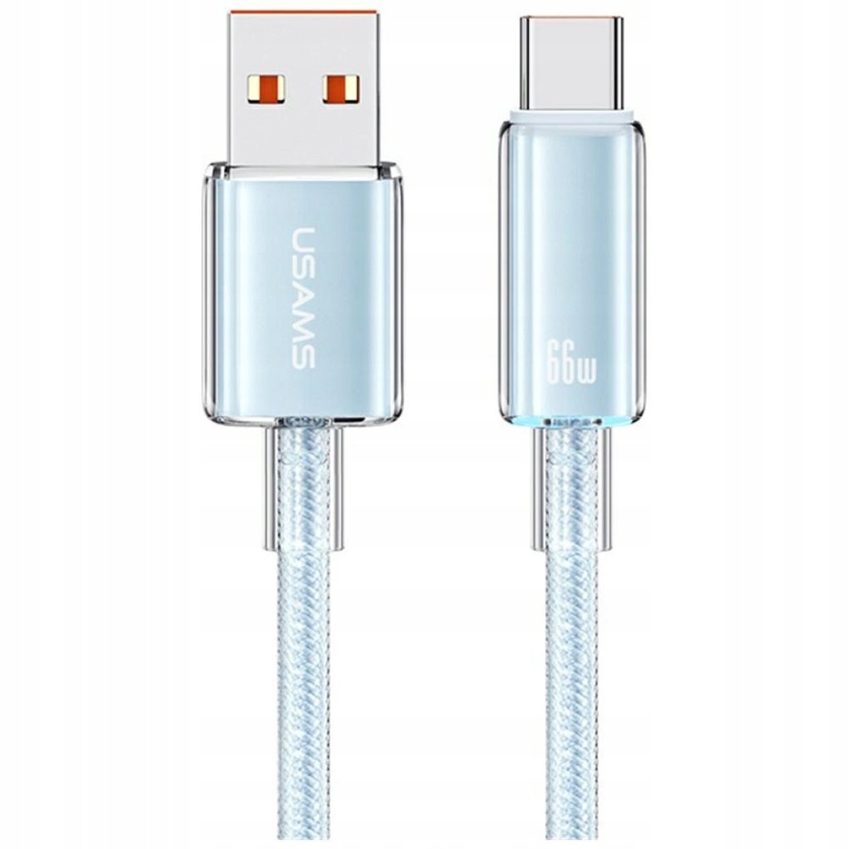 USAMS Cloud Series Kabel USB-A naar USB-C 6A 1.2m Blauw