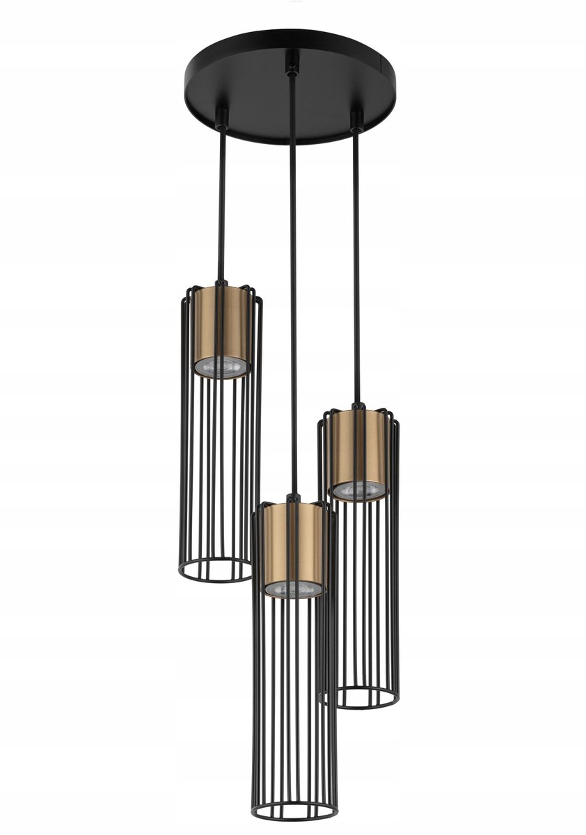 Sigma Fobia 33458 Hanglamp Zwart/Goud GU10 3x25W