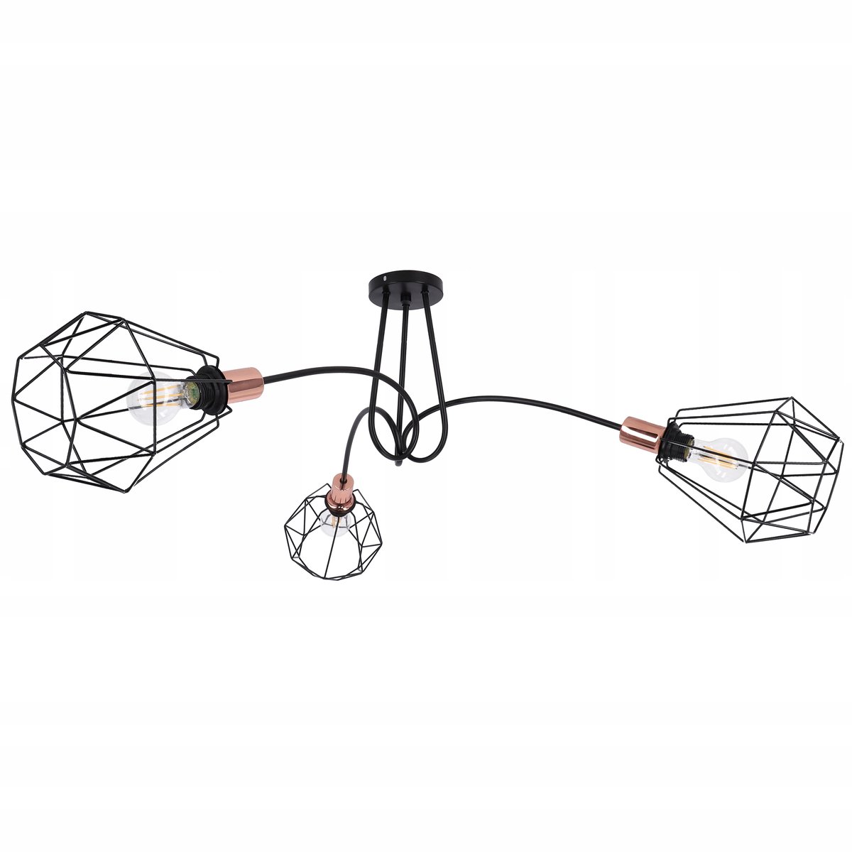 Hanglamp Diamant Loft Retro Zwart Mat E27