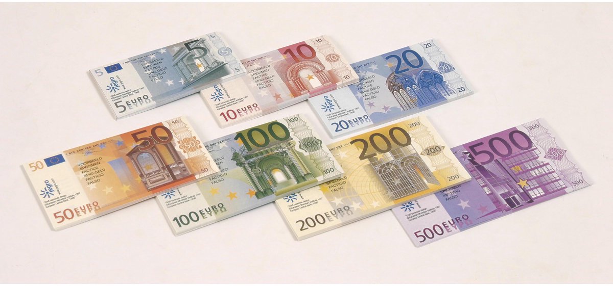 Euro biljetten assorti - set à 130 stuks - Educo