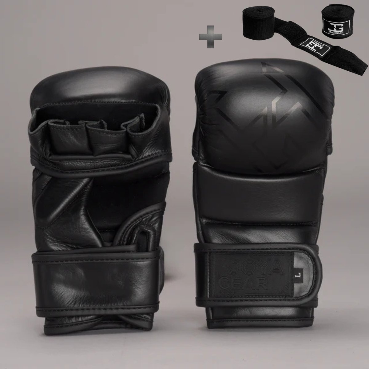 Joyagear Strike Thailand MMA Sparring Handschoenen Zwart – Maat S – Echt Leer – 8 oz – Dubbel Sluitingssysteem & Extra Polsondersteuning