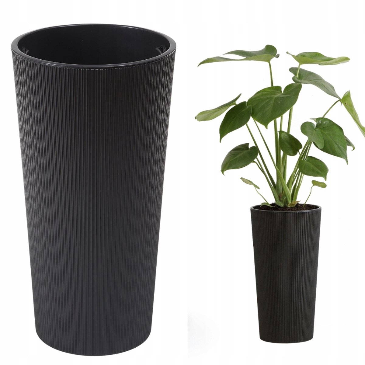 Lilia Jumper Eco Recycled Pot Zwart 25cm + Inzetstuk