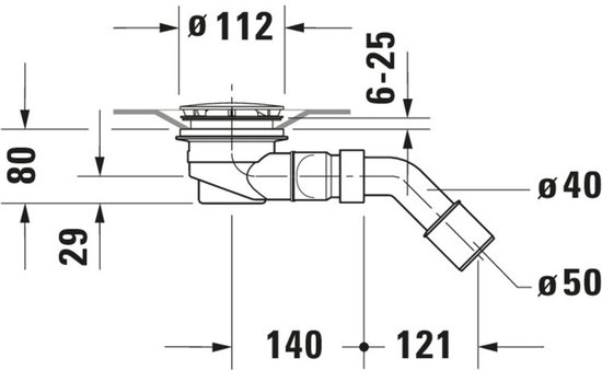 Duravit D-code Drain de receveur de douche 9 cm Chrome
