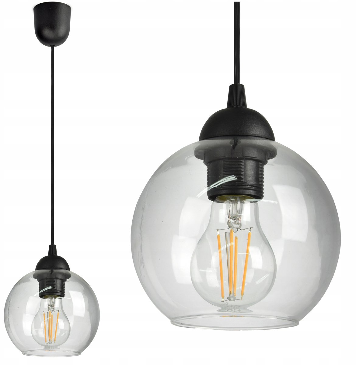 Glazen Hanglamp Bol - Modern Design - E27 Fitting