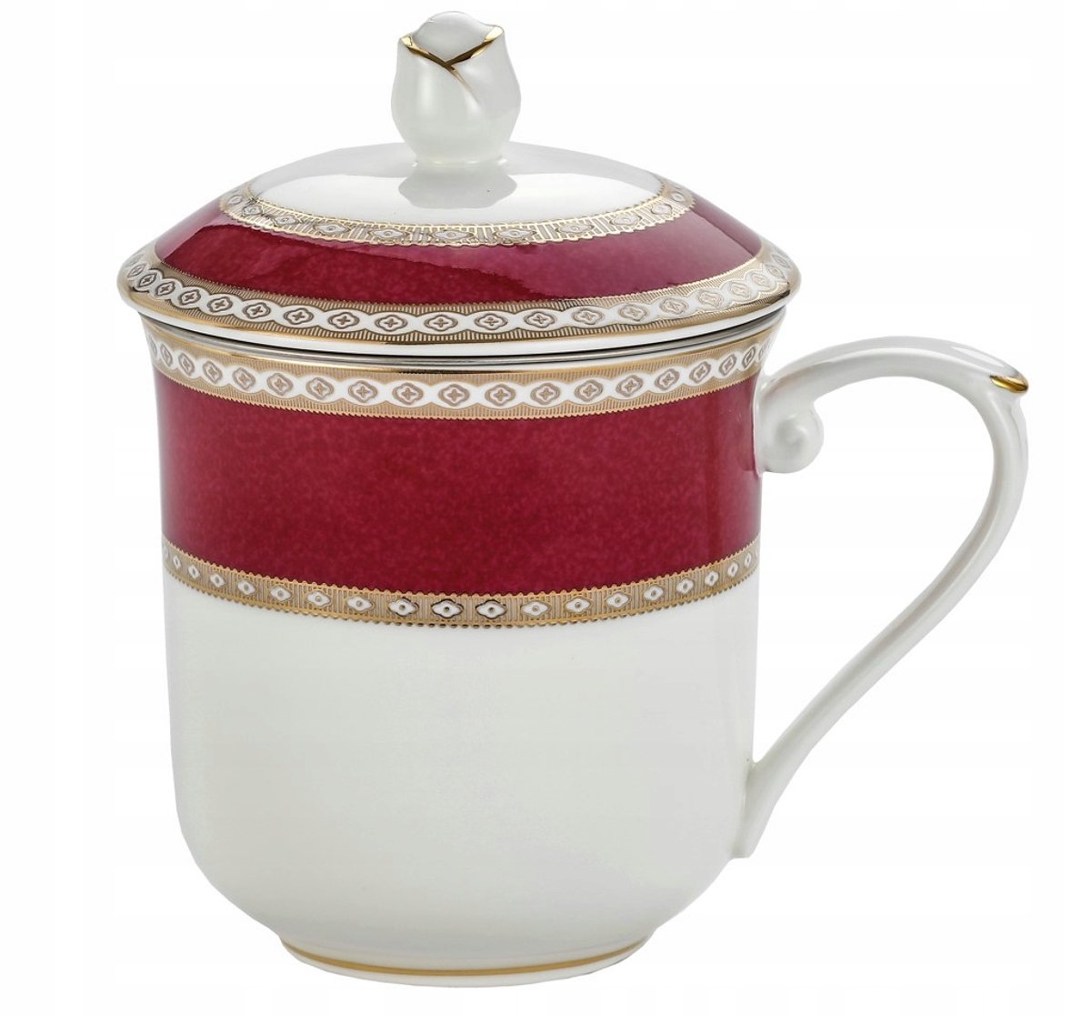 Porseleinen Theemok met Zeef en Deksel - 400ml