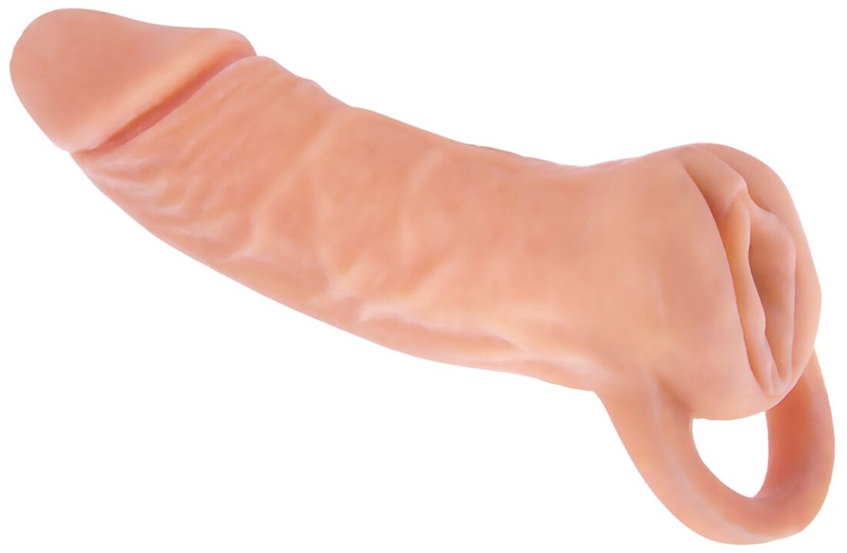 NMC 2-in-1 7 inch penisvergroter en masturbator - Huidkleur