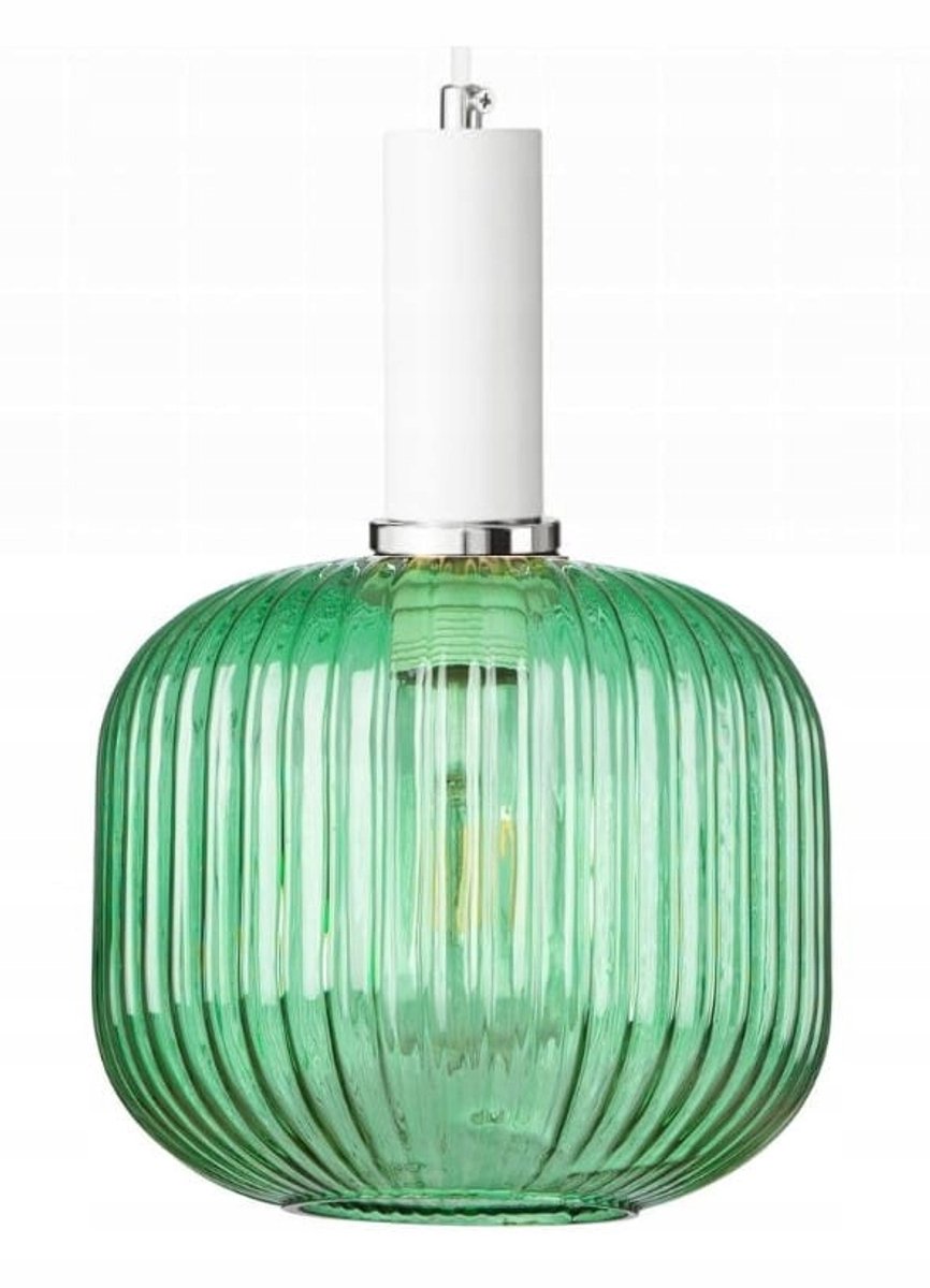 Moderne Glazen Hanglamp Groen/Wit - Verstelbare Hoogte