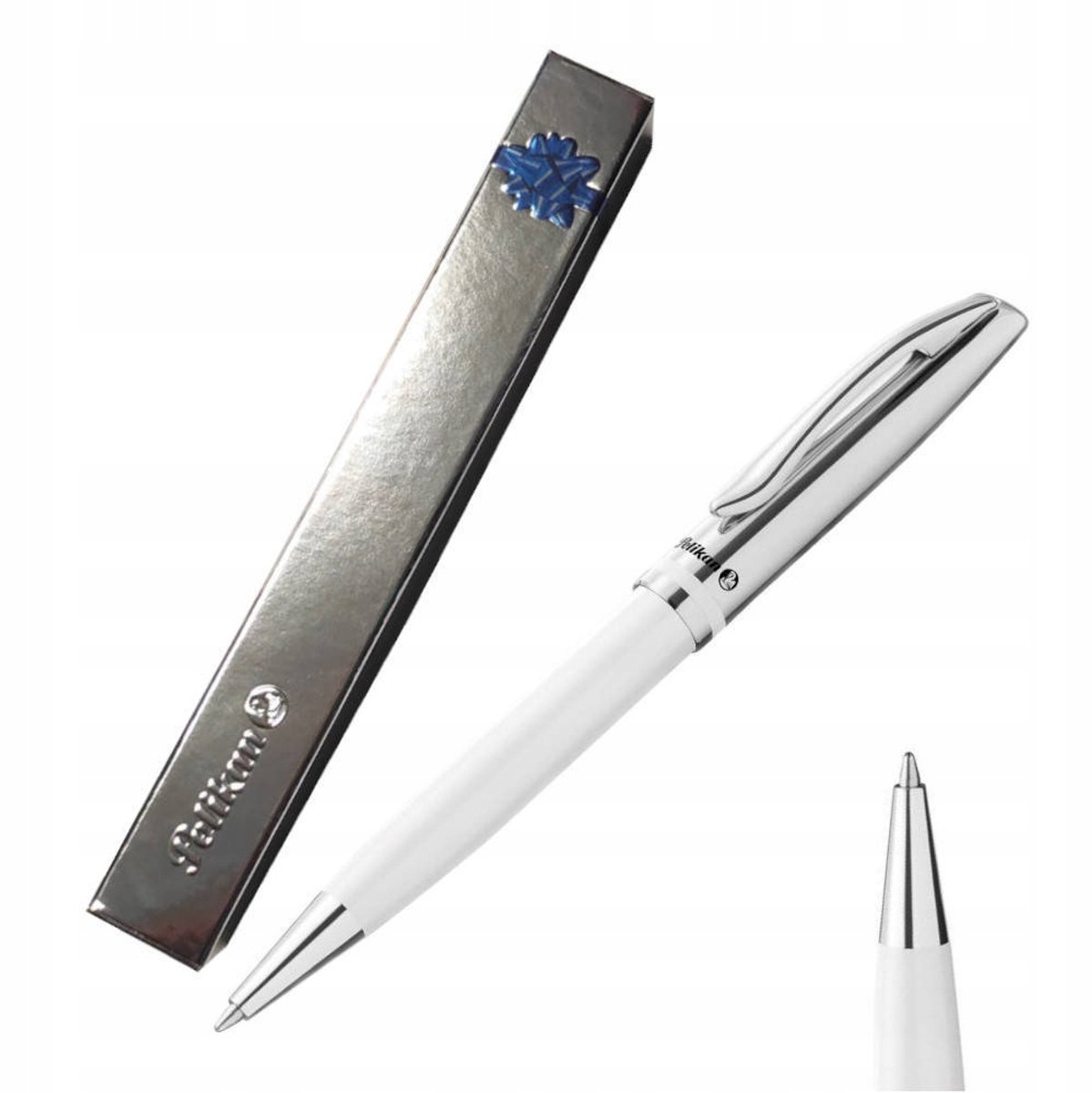 Pelikan Jazz Classic Velvet Ballpoint Pen - White, Gift Box