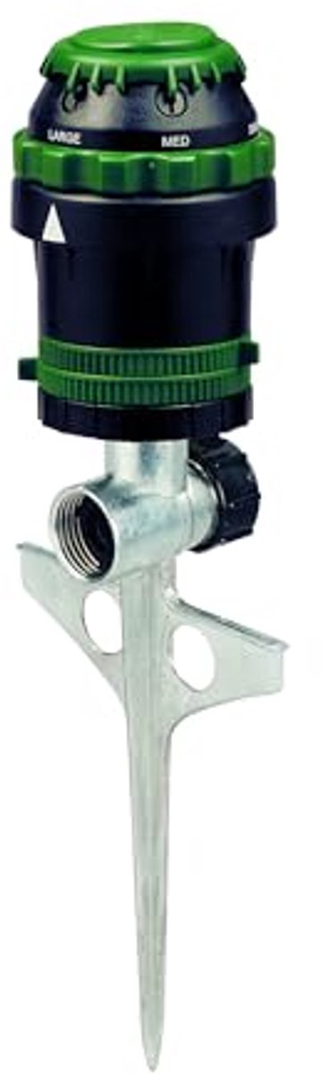 H2O-6 Gear Drive Sprinkler - Spikesproeier voor Buiten met Veelzijdige Spuitinstellingen