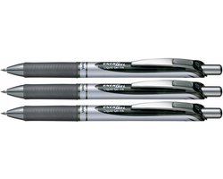 Pentel EnerGel BL77 Gelpen Zwart - 3 Stuks