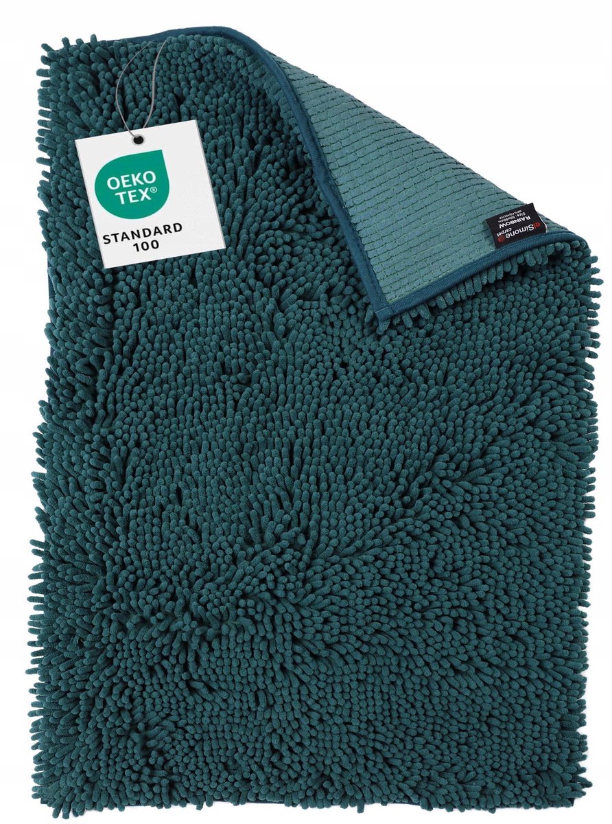 Zachte Antislip Badkamermat 50x80cm - Wasbaar, Absorberend - Flesgroen