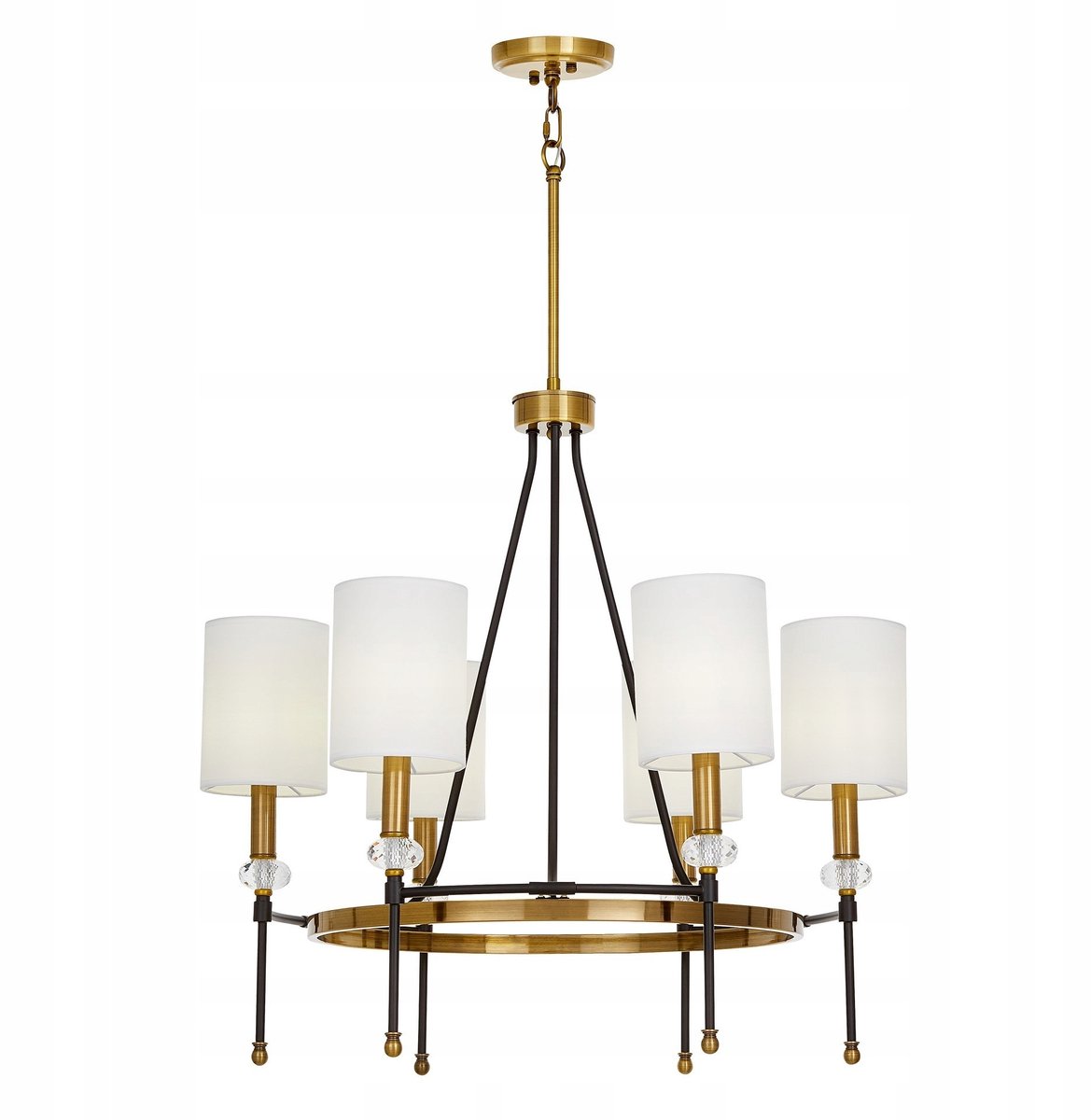 Lumina Deco Rodezio Hanglamp Wit Metala & Kristal E14 6x40W